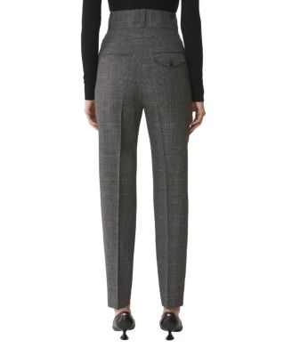 Prince Of Wales Wool Cigarette Pants