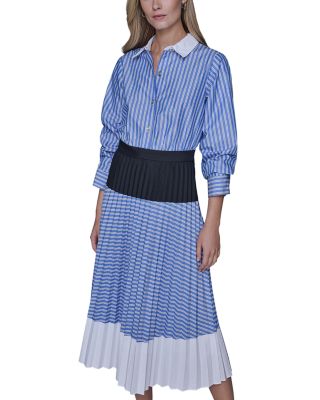 Colorblock Pleated Dress