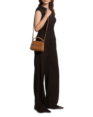 Mosaic Nano Leather & Suede Top Handle Bag