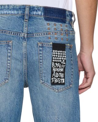 Bronko Texas Blue Studded Regular Fit Jeans