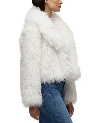 Mongauxlian Cropped Faux Fur Jacket