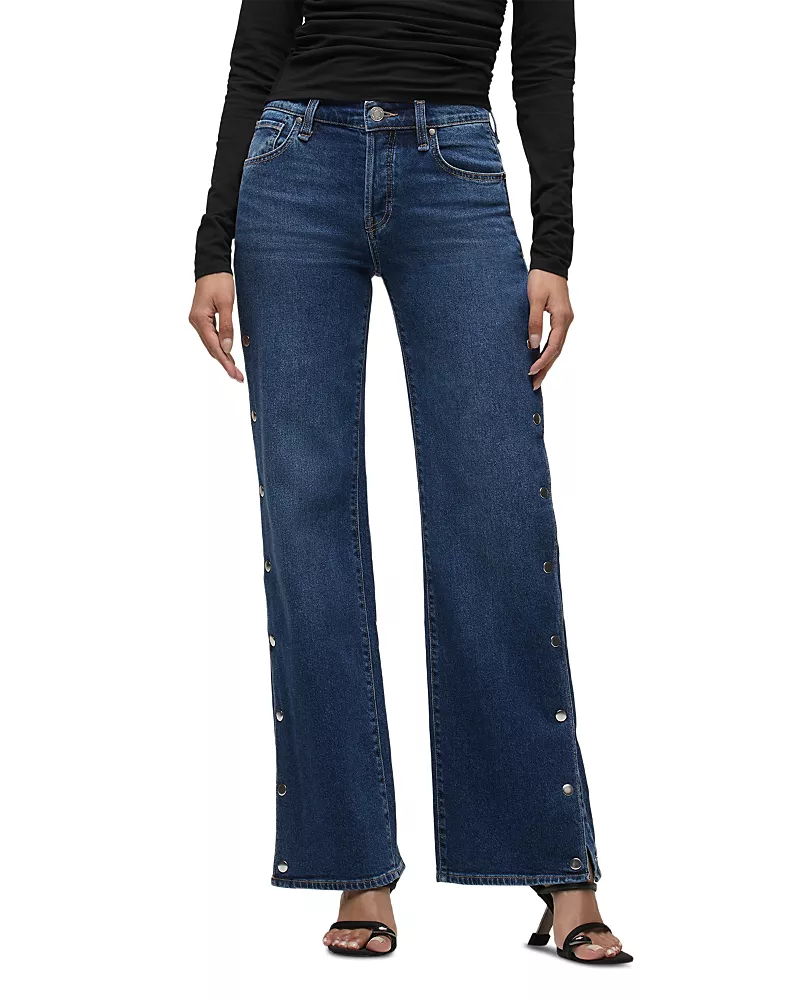 Hudson Rosie High Rise Wide Leg Jeans in Deep Ray