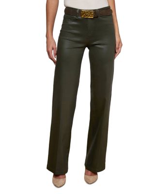 Scottie High Rise Wide Leg Jeans in Deep Olive