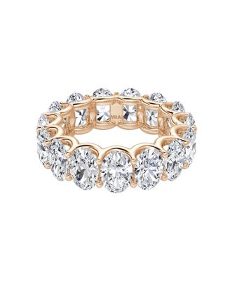 Eternity Band in 14K Rose Gold, 7.5ctw Oval Lab Grown Diamonds
