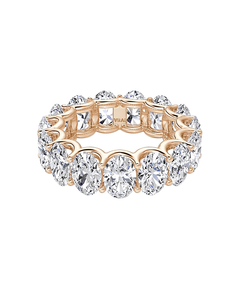 Vrai Eternity Band in 14K Rose Gold, 7.5ctw Oval Lab Grown Diamonds