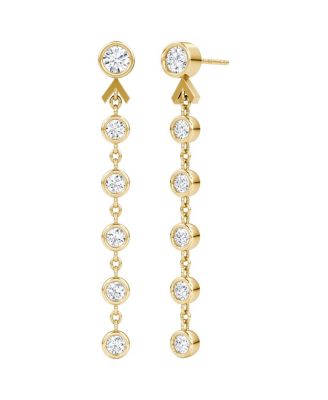 Arrow Drop Earring in 14K Gold, 1.5ctw Round Brilliant Lab Grown Diamonds
