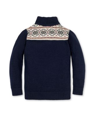 Boys' Organic Mock Neck Intarsia Sweater - Little Kid, Big Kid
