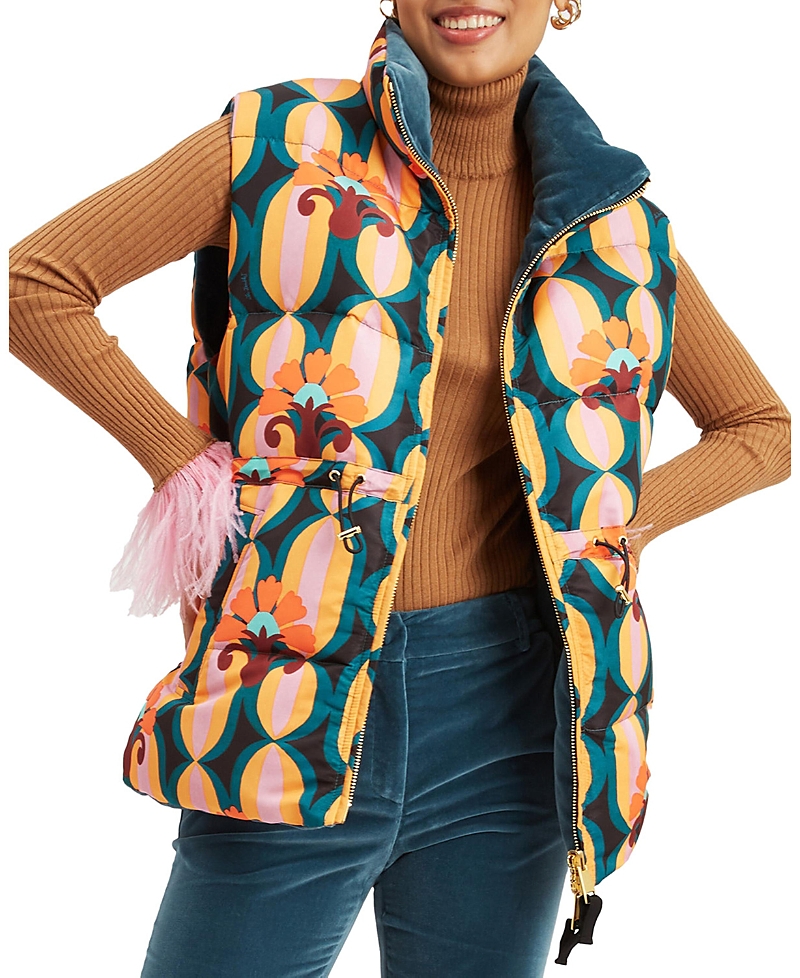 La Doublej Reversible Puffer Vest In Multi