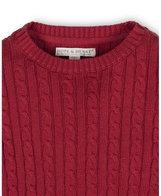 Boys' Organic Cable Crewneck Pullover Sweater - Little Kid, Big Kid
