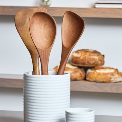 Breaking Bread Wood Utensils and Canister, Set of Four