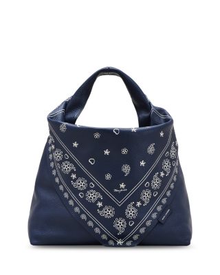 The Bandana Print Leather Sack Bag