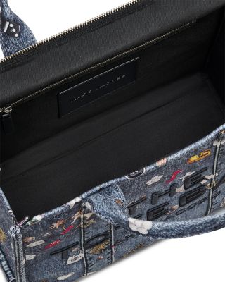 Trompe L&#39;oeil Medium Denim Trinket Tote