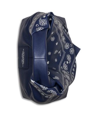 The Bandana Print Leather Sack Bag