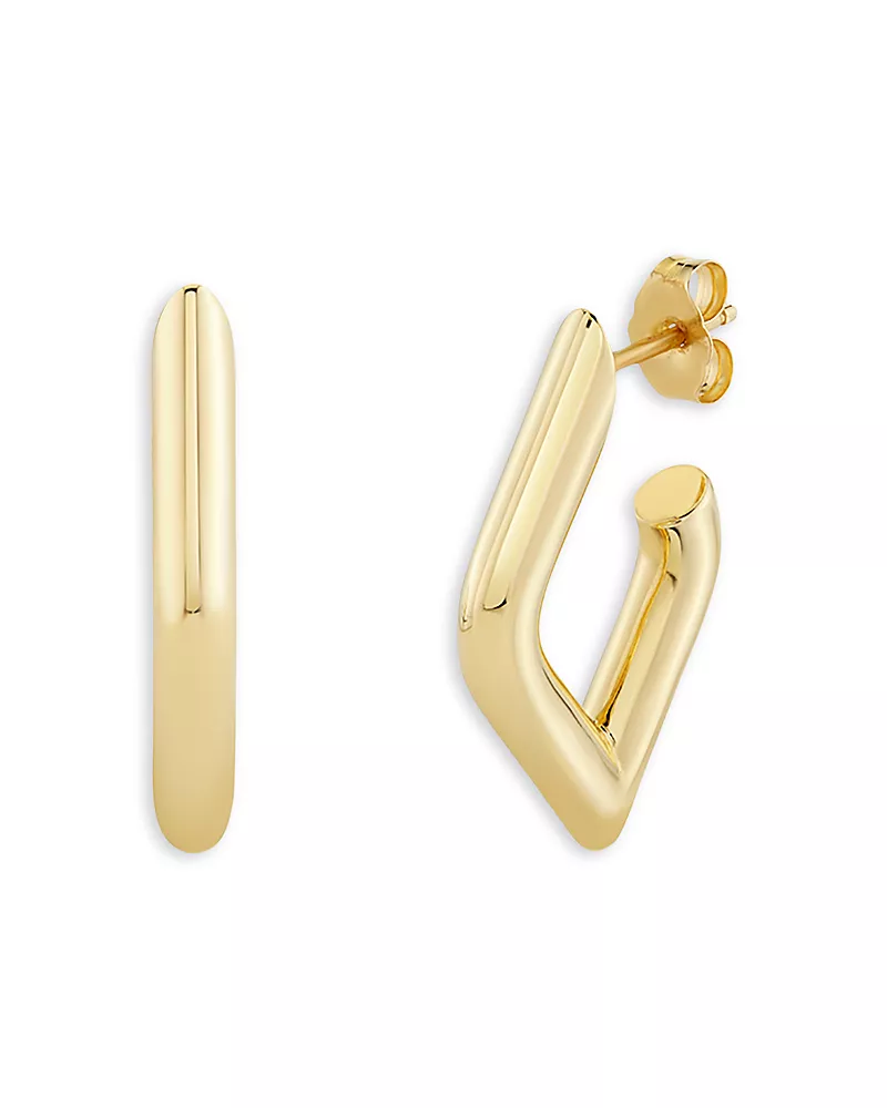 Sydney Evan 14K Yellow Gold Medium Pure Hollow Tube Earrings