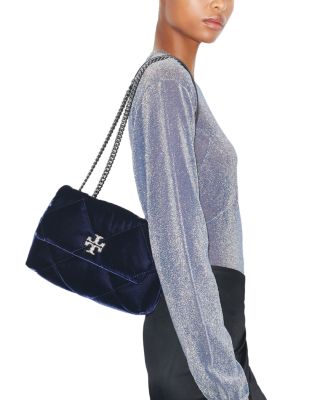 Kira Diamond Quilt Velvet Shoulder Bag