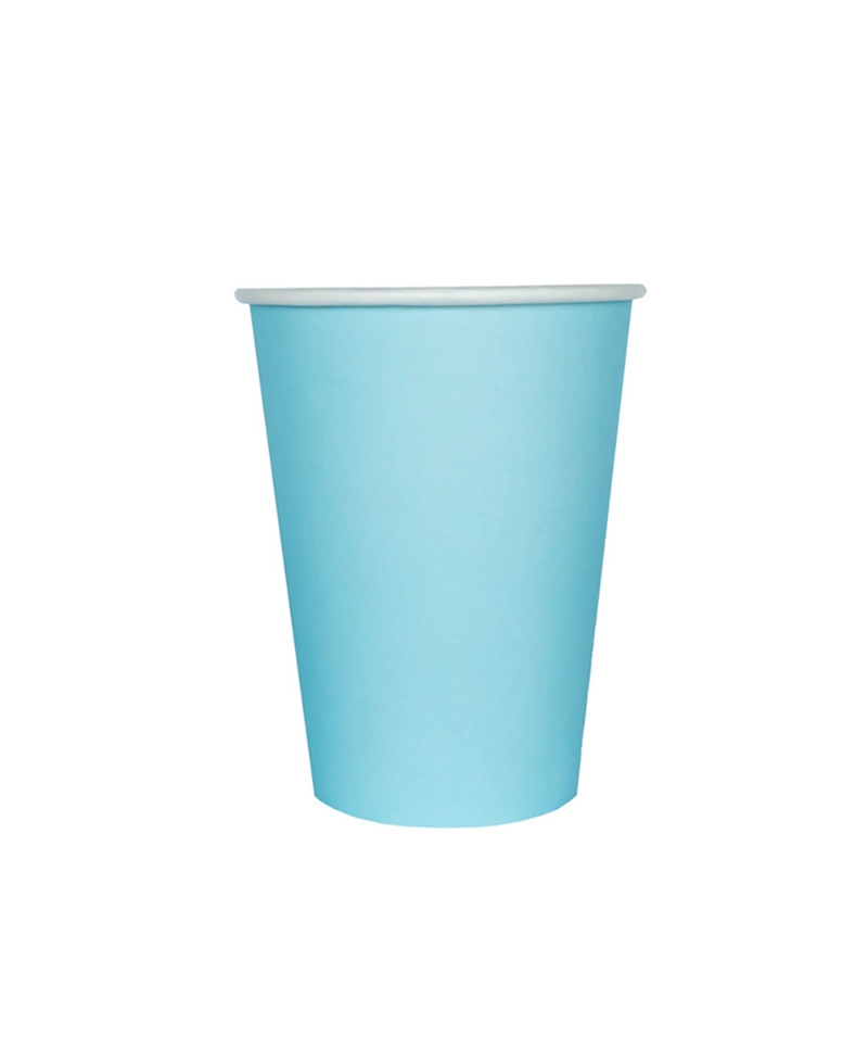 Jollity & Co Solid Shade Colors Paper Party Cups, Set Of 8 In Blue