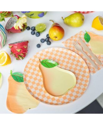 Le Dinner Pear Paper Dessert Plates, Set of 8