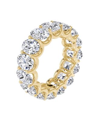Eternity Band in 18K Gold, 7.5ctw Oval Lab Grown Diamonds
