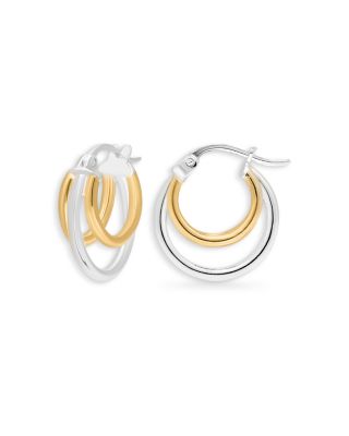 Triple Row Hoop Earrings - Exclusive