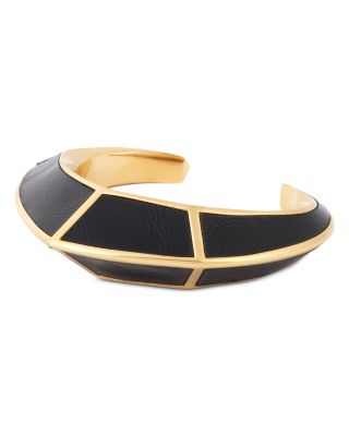 Midnight Leather Insert Bangle Bracelet