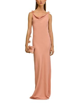 Nymeria 3D Floral Open Back Gown