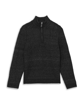 Stockdale Long Sleeved Half Zip Brushed Ribbed Sweater