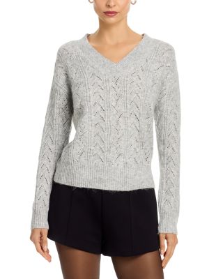 Brka Pointelle V Neck Sweater - Exclusive