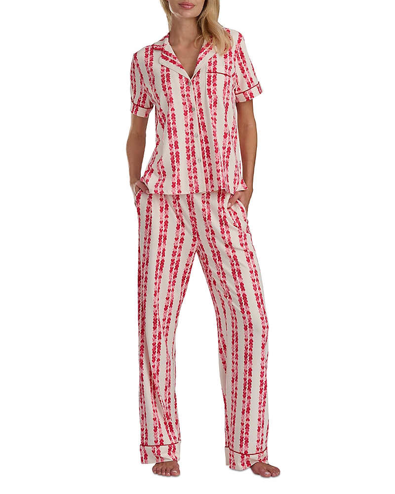 Splendid Short Sleeve Pajama Set In Pink