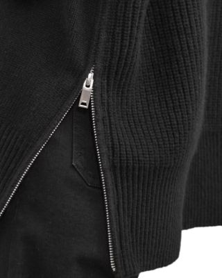 Wool Zip Hem Sweater