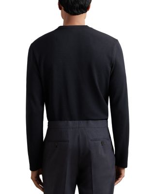 Carmello Long Sleeved Texture Grandad Henley