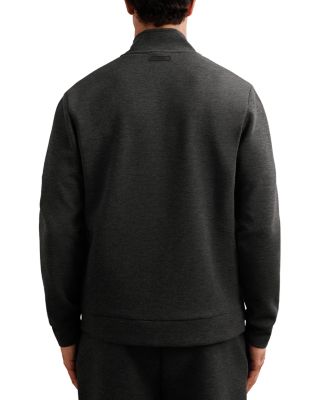 Cortona Long Sleeved Double Faced Jersey Zip Through Funnel Neck Jacket