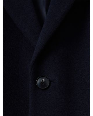 Gable Long Sleeved Single Breasted Wool Blend Overcoat