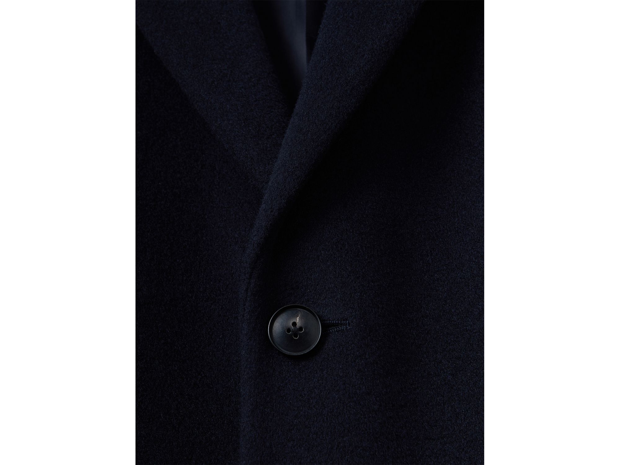 Gable Long Sleeved Single Breasted Wool Blend Overcoat — Image 5