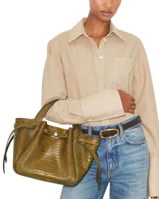 Romy Croc Leather Small Tote