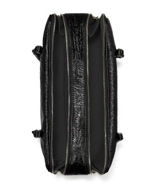 Crinkle Leather Small Marshmallow Satchel