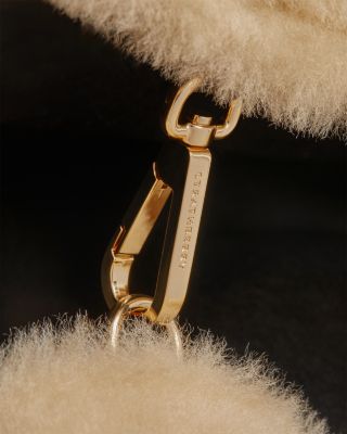 Charlotte Midi Suede & Shearling Shoulder Bag