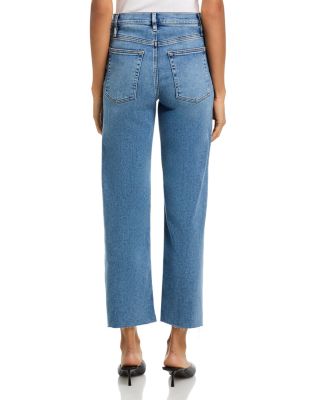 The Mellow Mid Rise Straight Ankle Jeans in Clue Raw After
