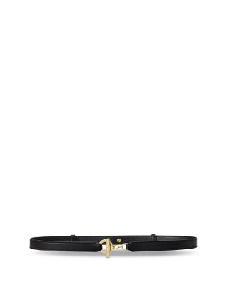 Leather Toggle Skinny Belt