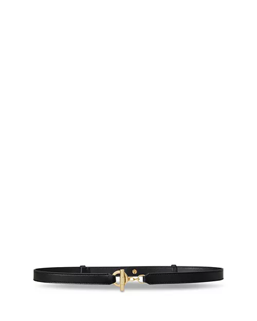 Lauren Ralph Lauren Leather Toggle Skinny Belt