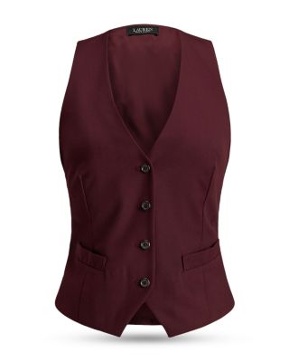 Wool Blend Twill Vest