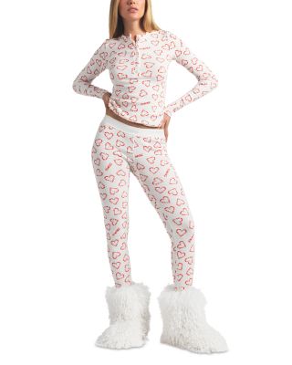 Cotton Rib Henley & Leggings Set