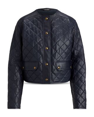 Diamond Quilted Lambskin Cropped Jacket