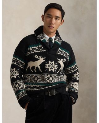 Wool Blend Elk Graphic Sweater