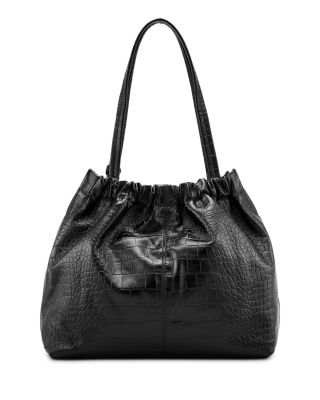 The Cristina Croc Embossed Leather Tote
