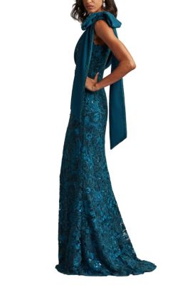 Ishani Bow-Shoulder Gown