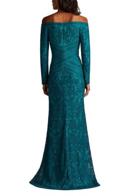 Ishana Off-Shoulder Embroidered Gown
