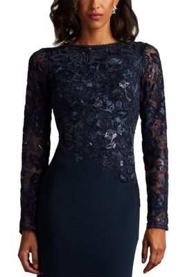 Forena Embroidered Crepe Gown