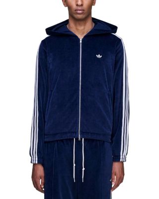 Velour Hooded Track Jacket