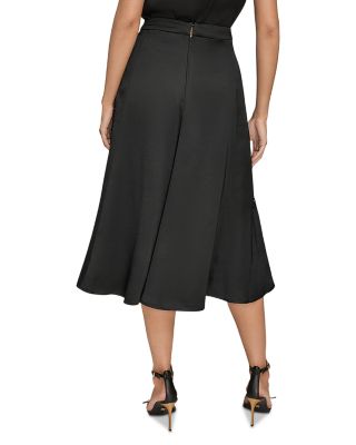 Embellished Satin Midi Skirt