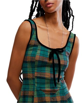 Freya Plaid Midi Dress